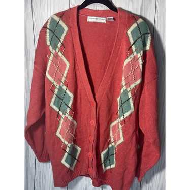 Maggie Lawrence Long Sleeve V-Neck Button Front B… - image 1