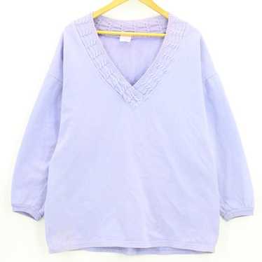 Vintage Michael G Sweater Women's Casual Retro Blu