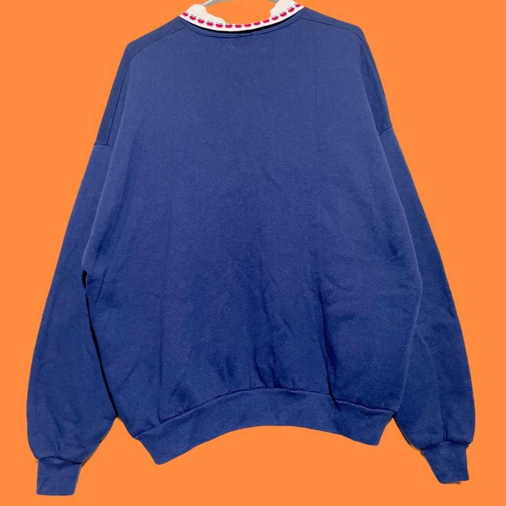 Vintage 90s Apples Collared Sweatshirt - image 5