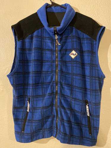 Fila × Vintage Vintage 90s Fila plaid fleece vest