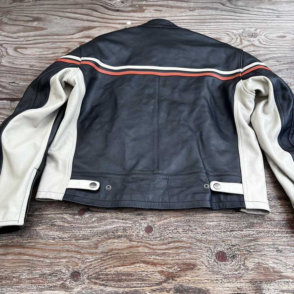 Leather × Rare × Vintage Vintage Motorcycle Leath… - image 4