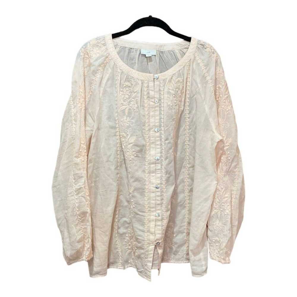 Other J Jill 100% Cotton Embroidered Top - image 1