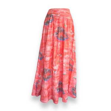 High waist skirt, Tropical maxi skirt