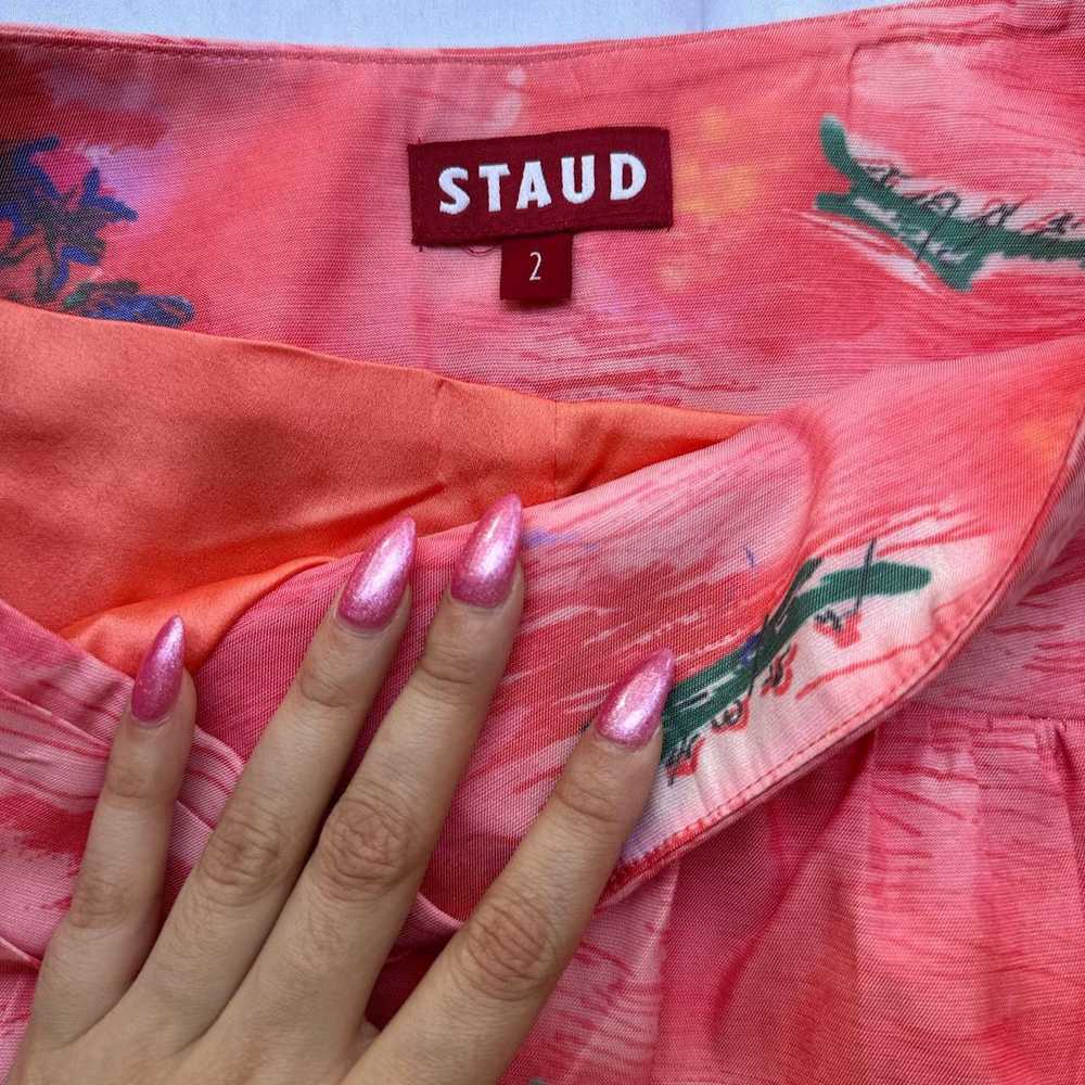 Staud Staud High Waisted Tropical Print Maxi Skirt - image 2