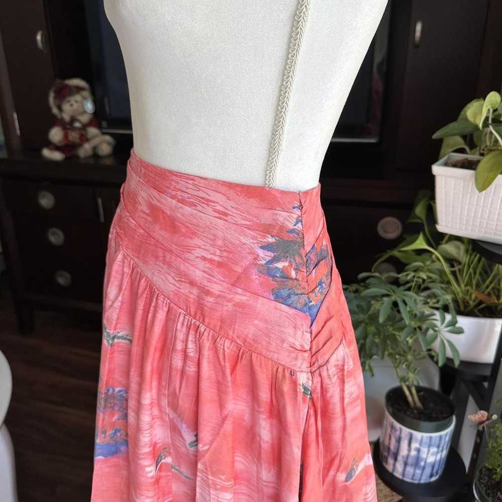 Staud Staud High Waisted Tropical Print Maxi Skirt - image 3