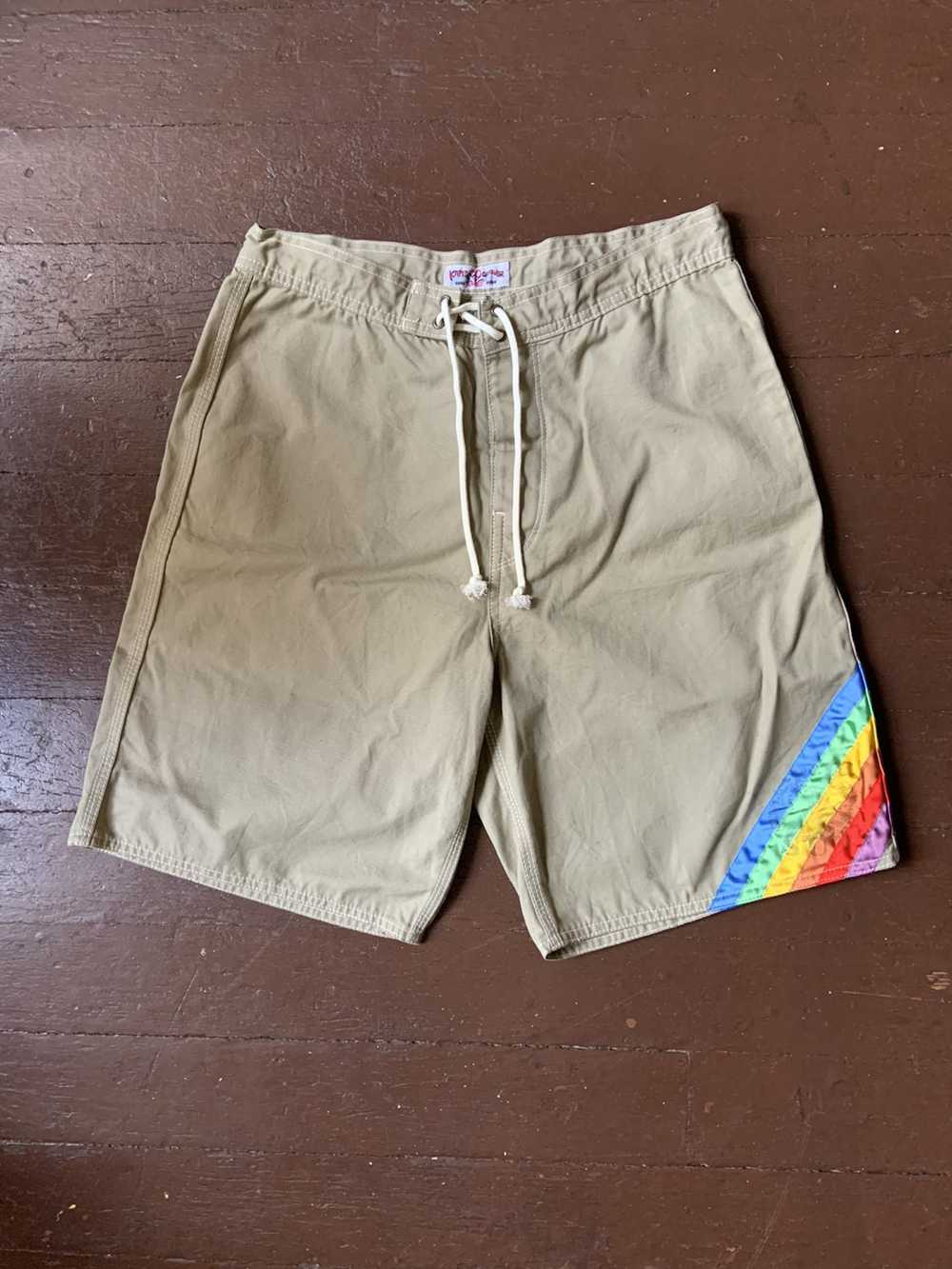 Kapital Surf Shorts Rainbow Stripe - image 1