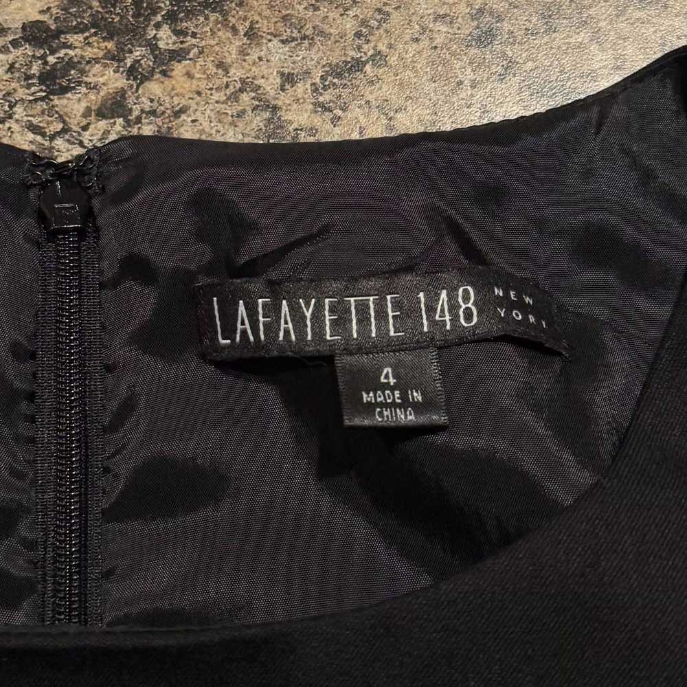 Lafayette 148 Lafayette 148 Dress Wool Leather Sh… - image 2