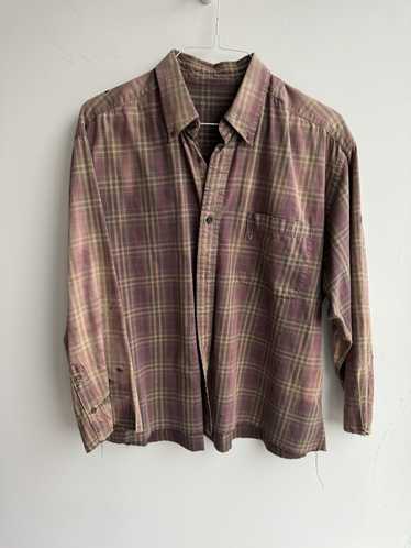 Vintage THRASHED FADED VINTAGE FLANNEL DISTRESSED… - image 1