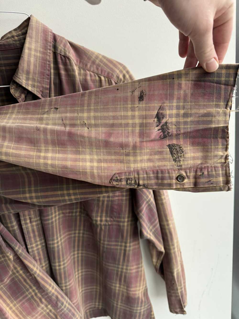 Vintage THRASHED FADED VINTAGE FLANNEL DISTRESSED… - image 3