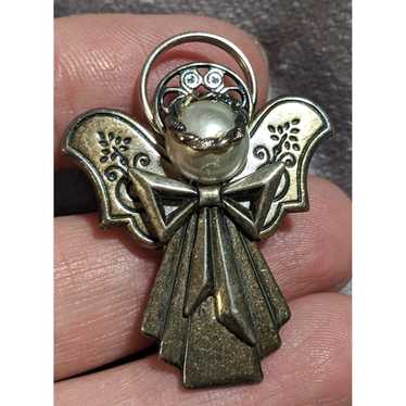 Other Vintage Silver Angel Lapel Pin - image 1