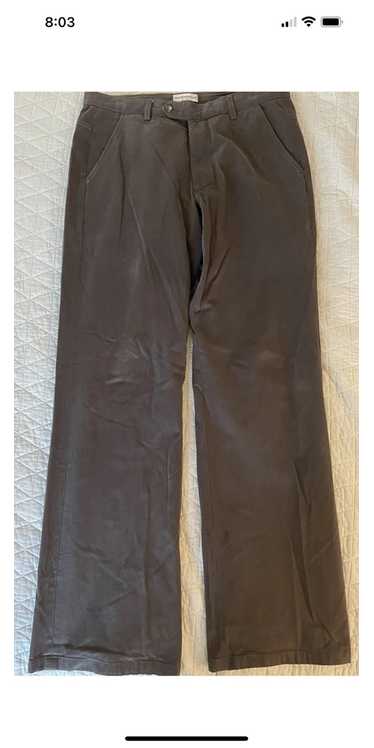 Emporio Armani Flat Front Wide Leg Trouser