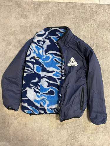 Palace Teddy Fleece Jacket Blue Camo