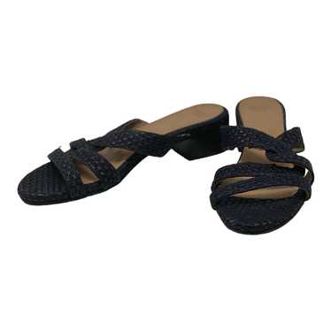 Aquatalia Aquatalia black woven sleep on sandals s