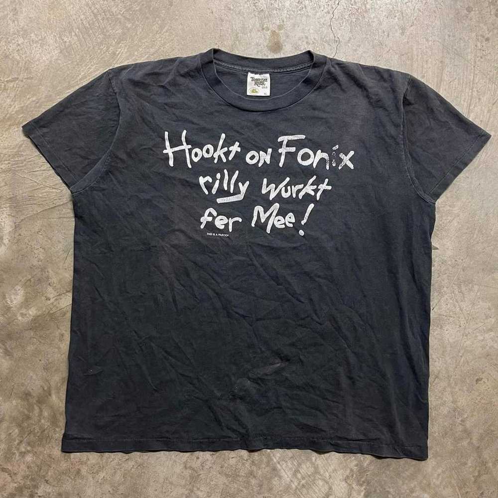 Vintage 1990s Hooked on Fonix Graphic Spelling T-… - image 1