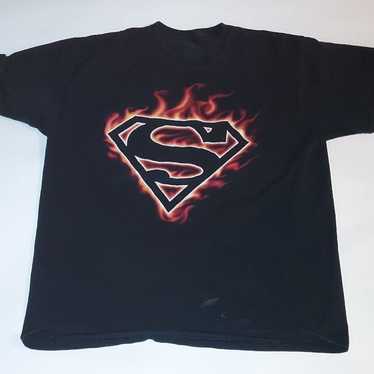 Vintage 2003 DC Comics  Superman Flame Symbol XL … - image 1