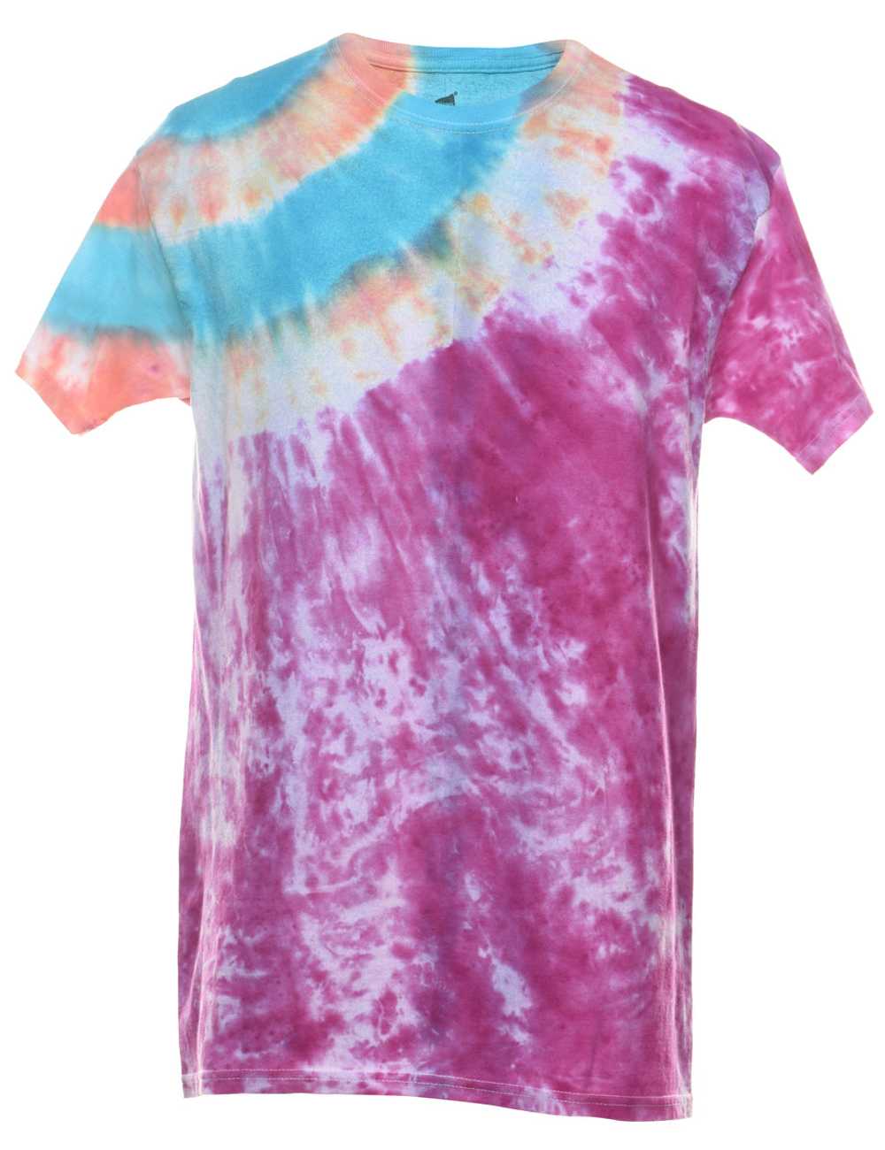 Multi-colour Tie Dye T-shirt - M - image 1
