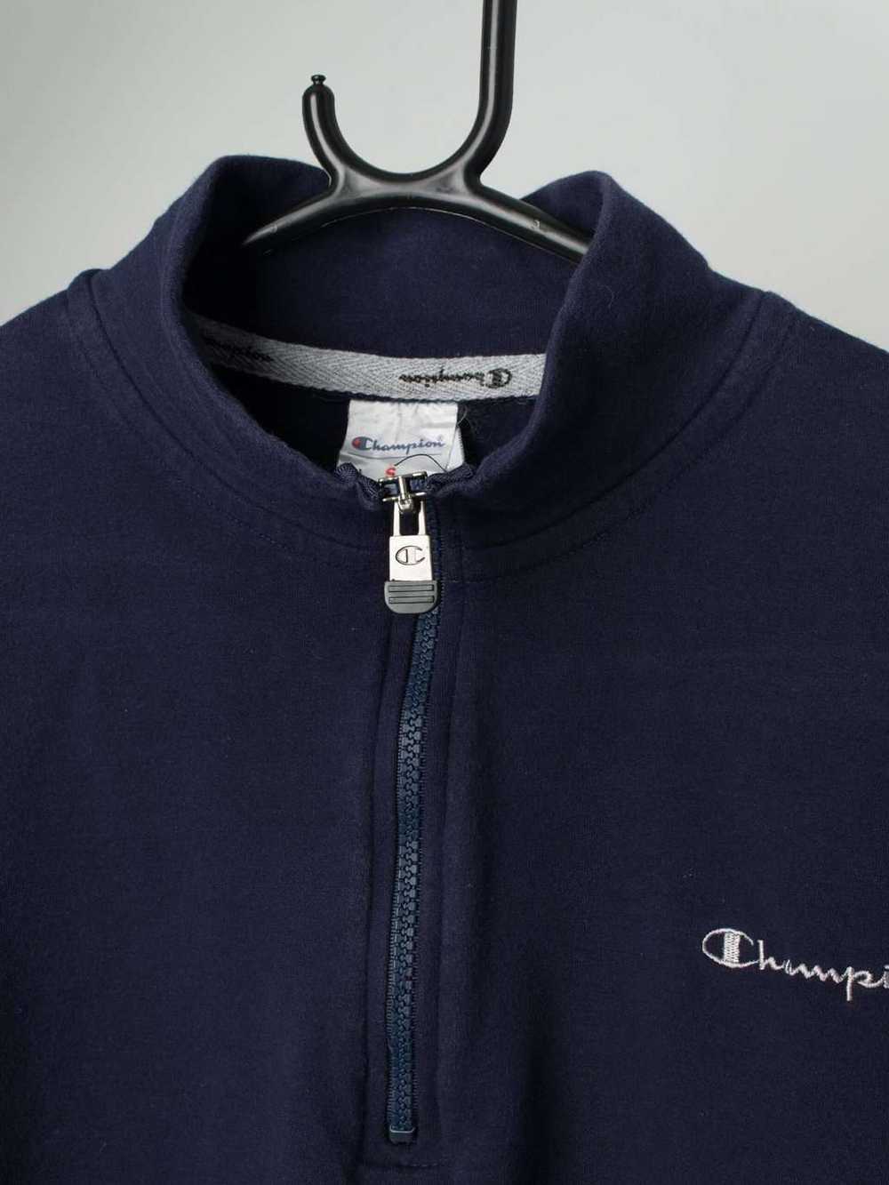 Vintage quarter zip cropped Champion sweatshirt i… - image 2
