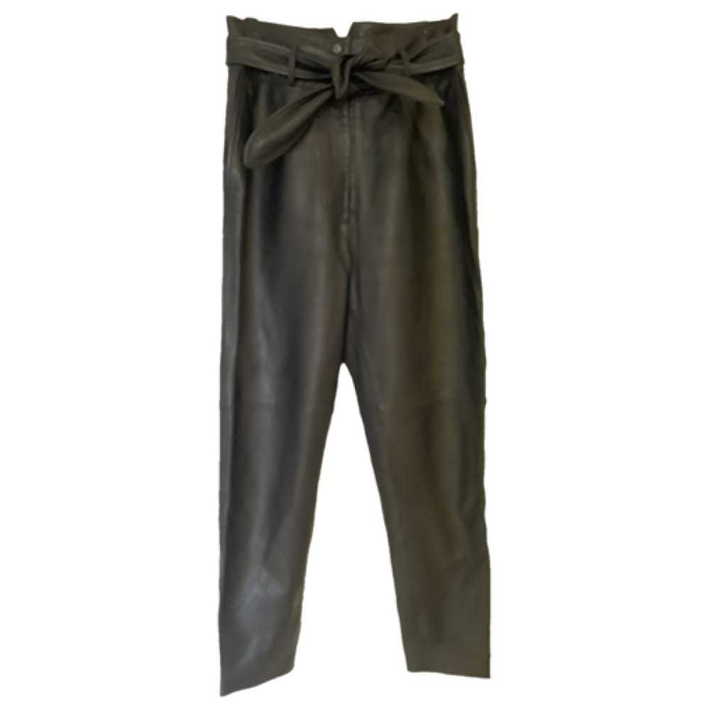 Tara Jarmon Leather straight pants - image 1