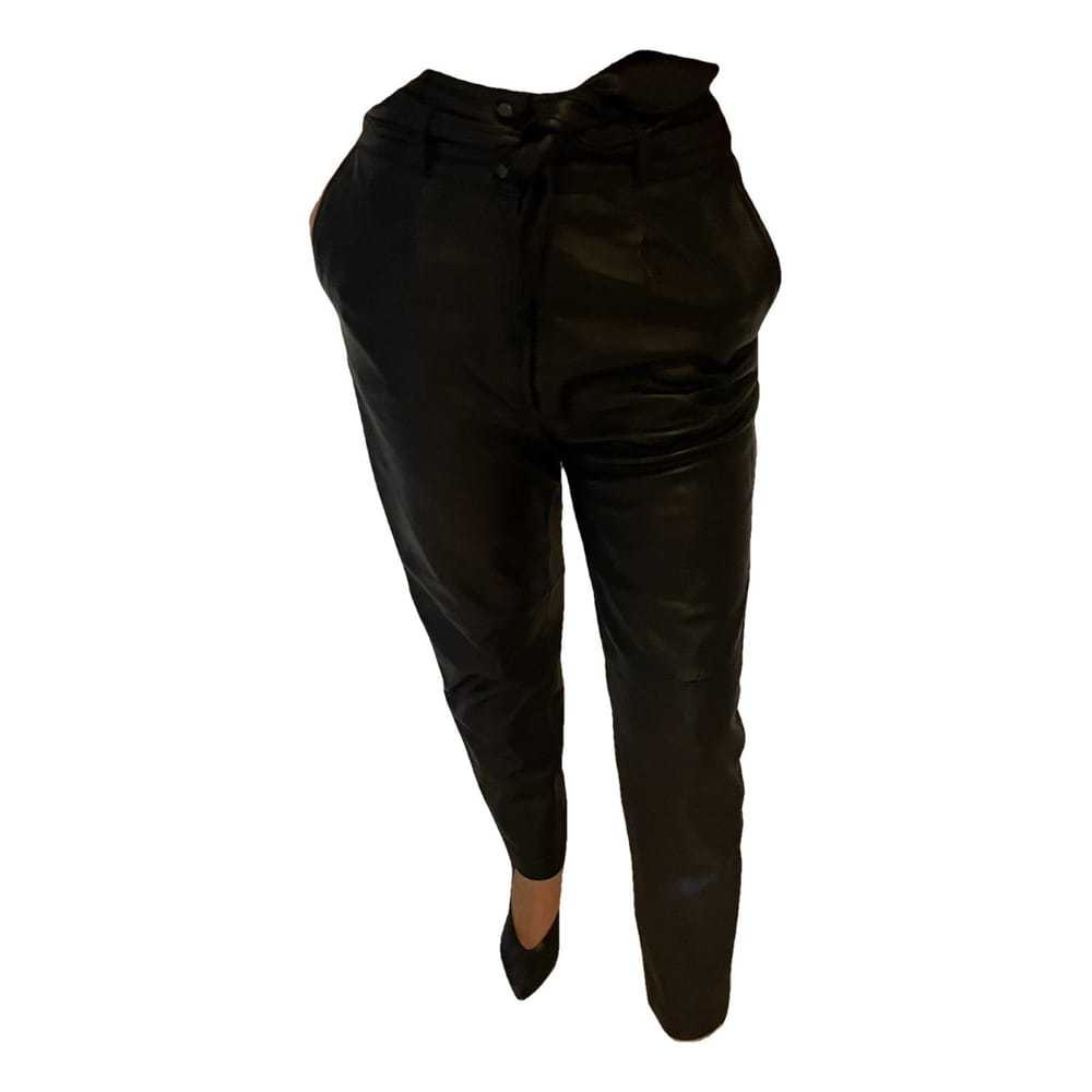 Tara Jarmon Leather straight pants - image 2