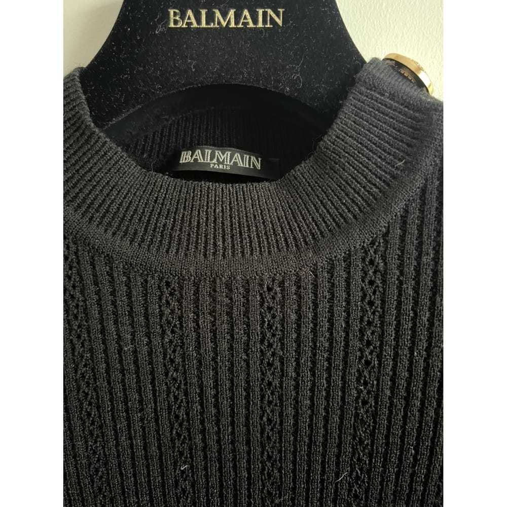 Balmain Wool mini dress - image 6