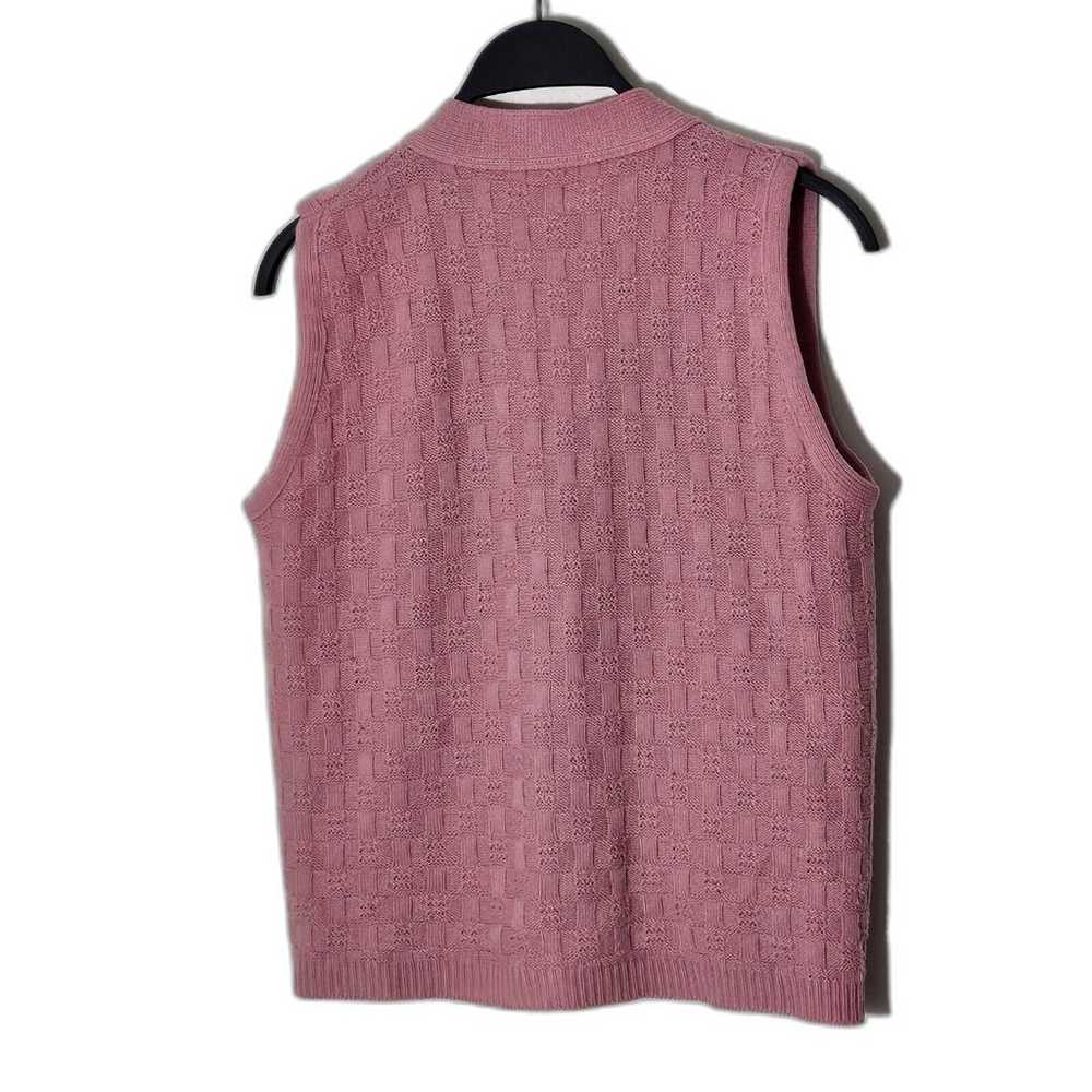 Vintage Sweater Vest Dusty Pink Vest Knitted with… - image 4