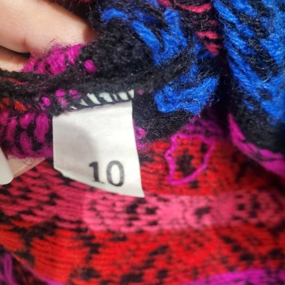 Beldoch popper multi color knitted vintage 80s sw… - image 5