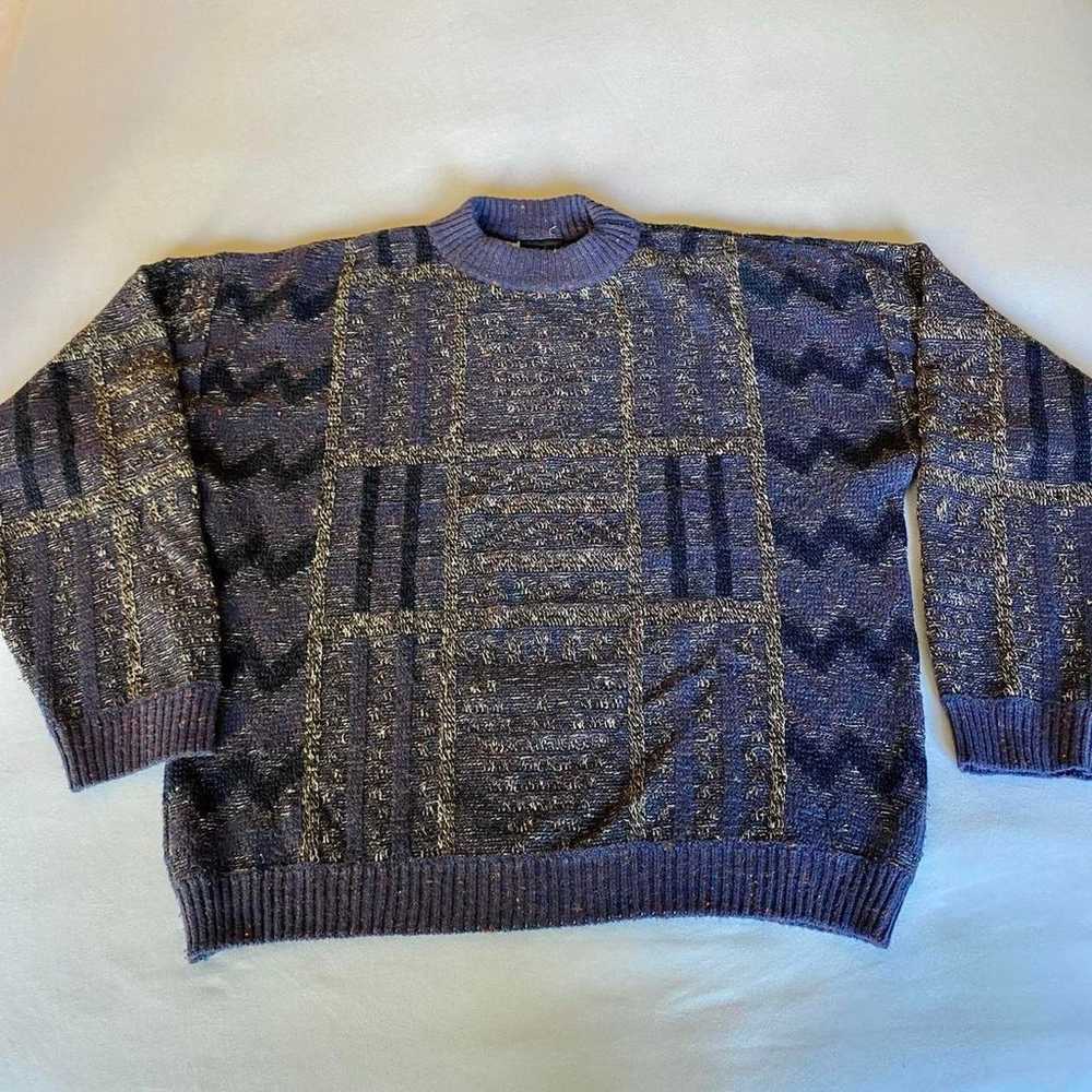 vintage 80s kensington wool blend sweater / size … - image 1