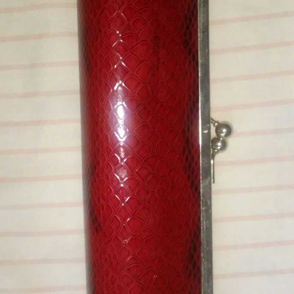 Red snake print purse - image 1