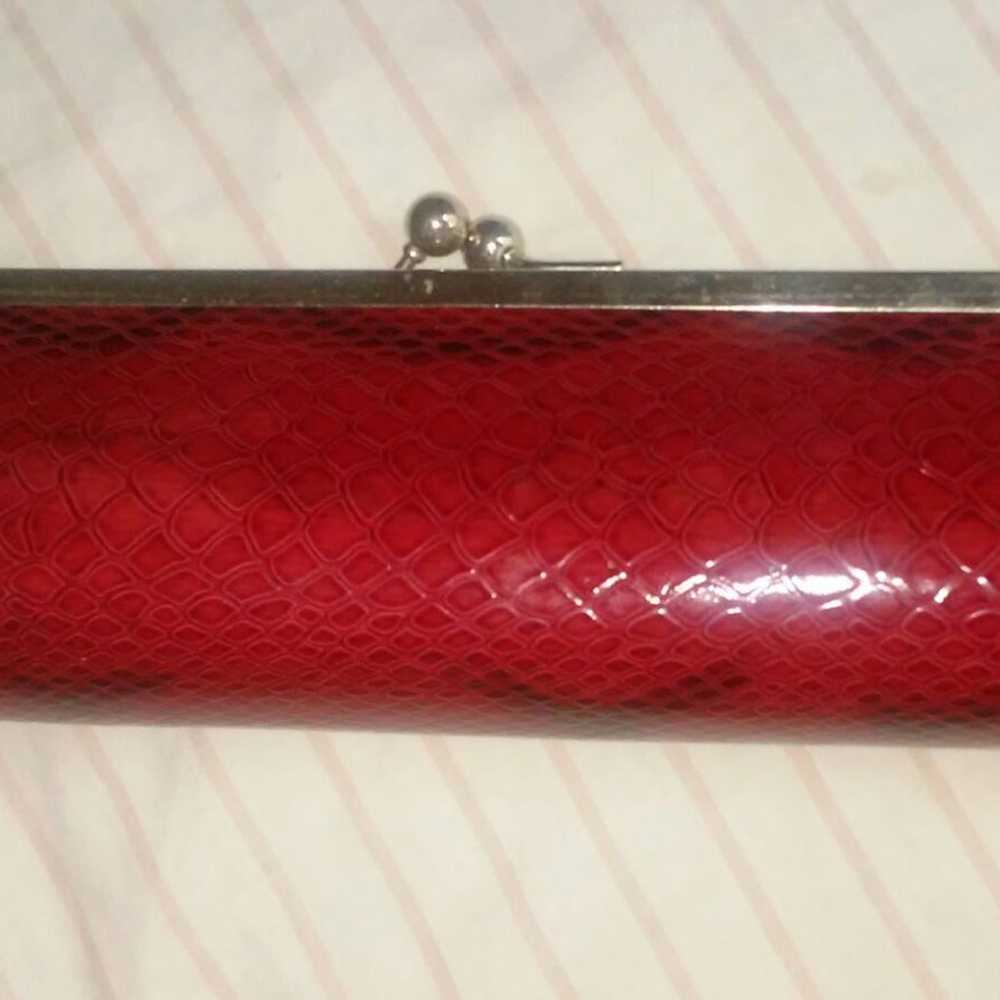 Red snake print purse - image 3