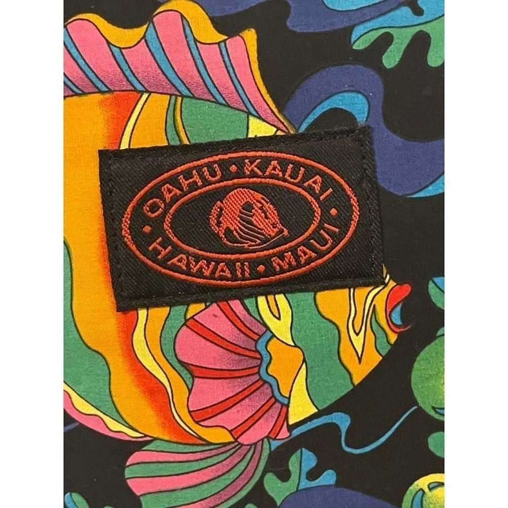 Vintage Hawaii Tropical Fish Print Cloth Tote Han… - image 2