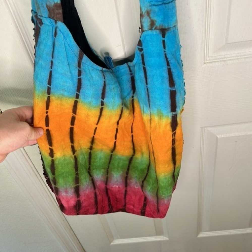 New Nepal Tie Dye Zippered Crossbody Purse Should… - image 3