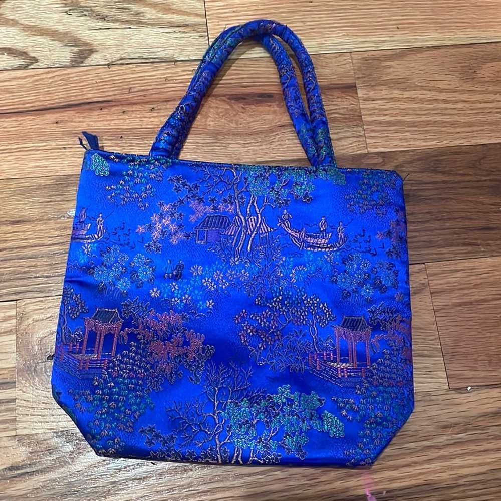 Cobalt blue print purse - image 1