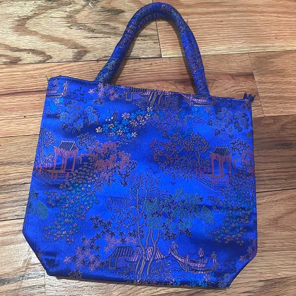 Cobalt blue print purse - image 2