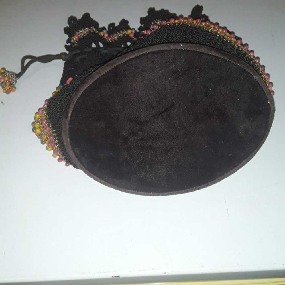 Vintage Beaded Drawstring Bucket Bag - image 4