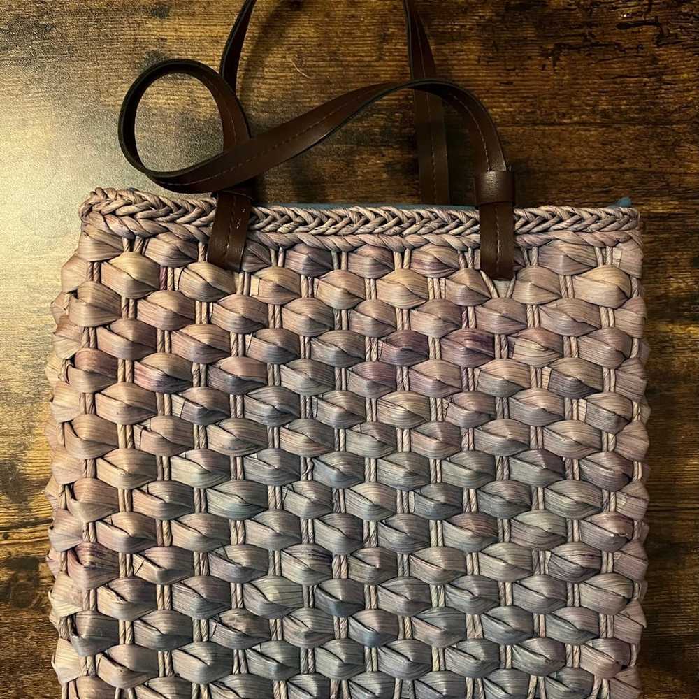 VINTAGE | womens woven straw purse/bag - image 4