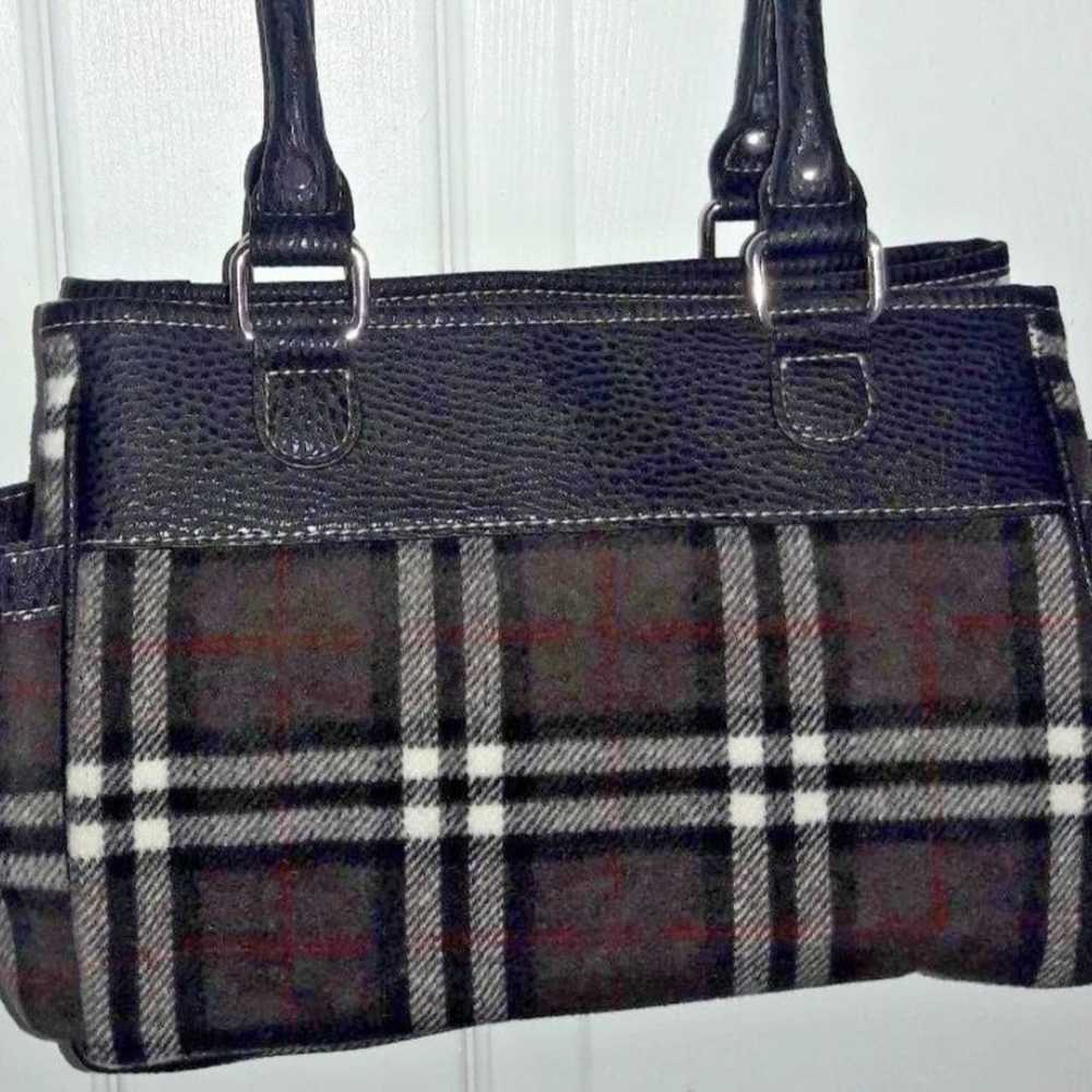 Brown plaid vintage should handbag - image 3