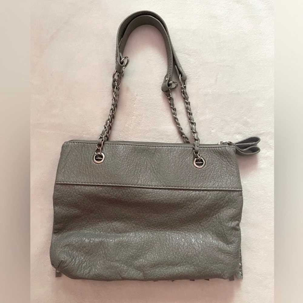 Vintage Leather Fringe Embellished Shoulder Bag - image 3