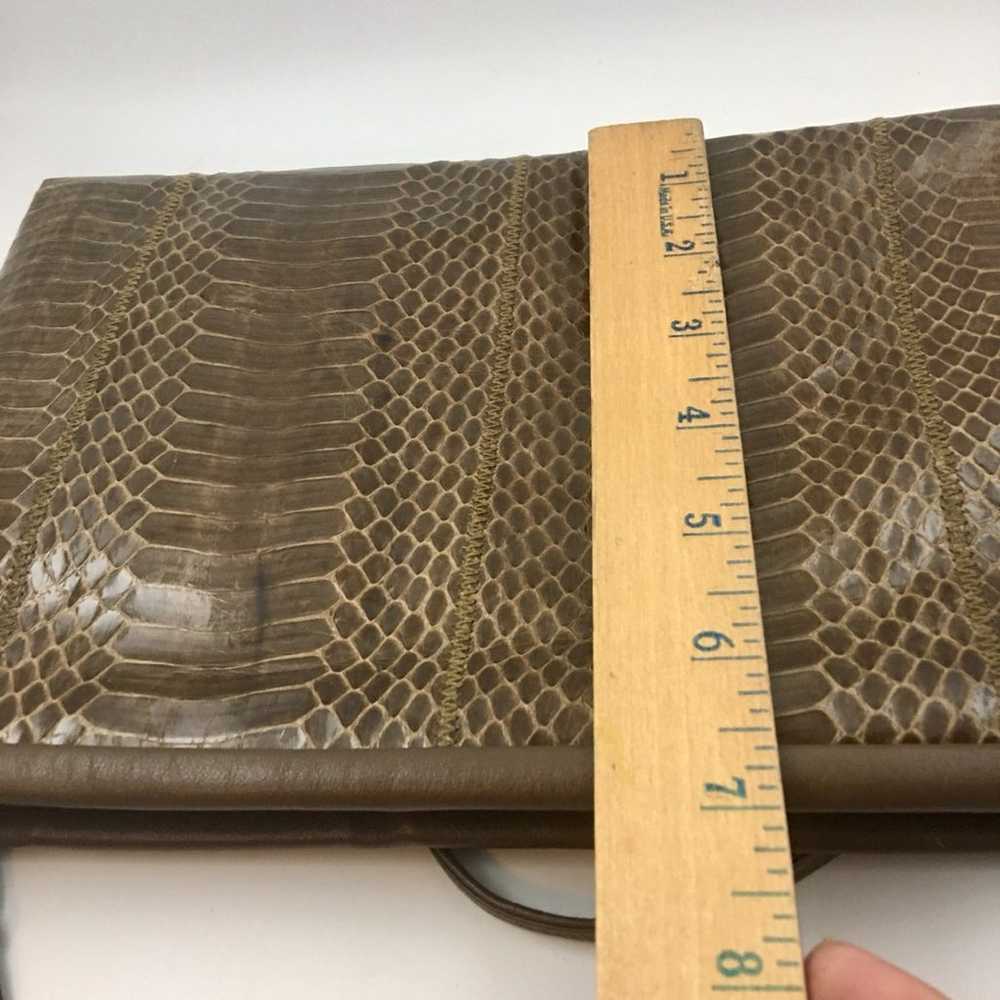 Vintage 1980's Chance Encounters Brown Snakeskin … - image 8