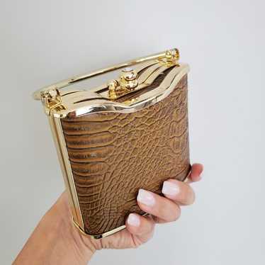 Bijoux Terner Brown & Gold Mini Handbag