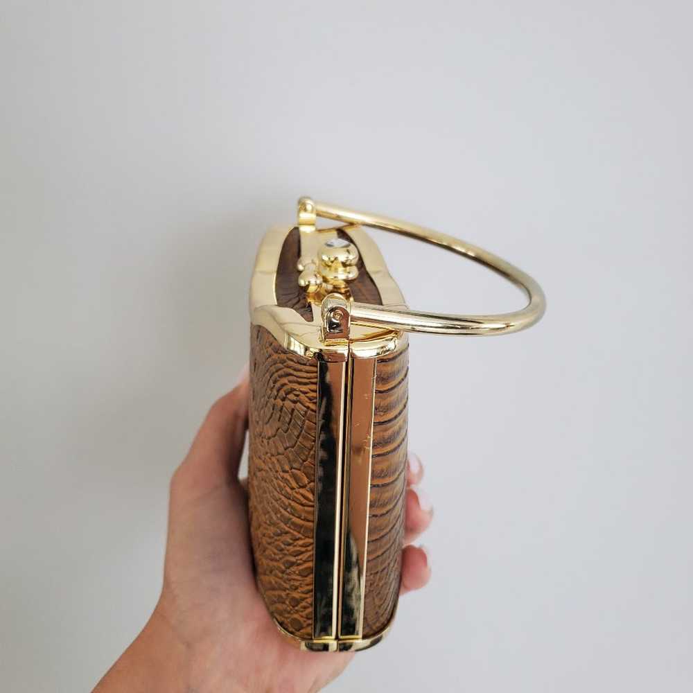 Bijoux Terner Brown & Gold Mini Handbag - image 2