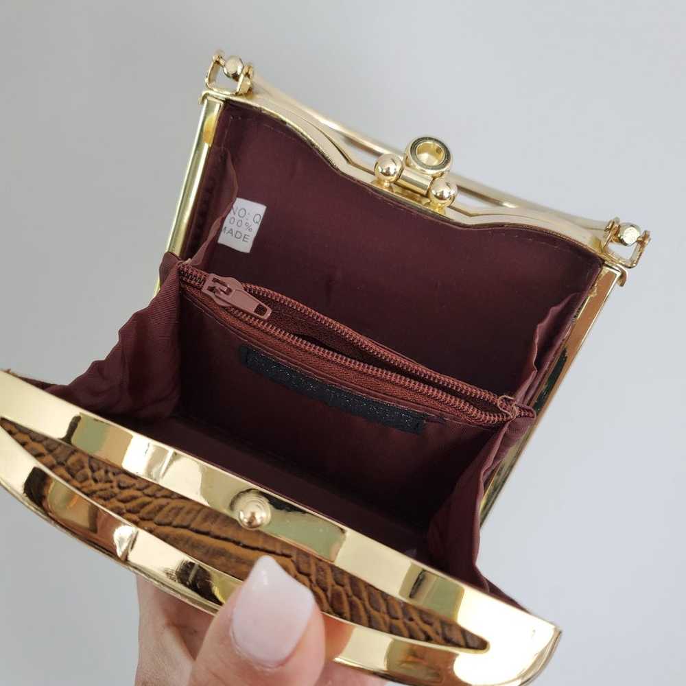 Bijoux Terner Brown & Gold Mini Handbag - image 7