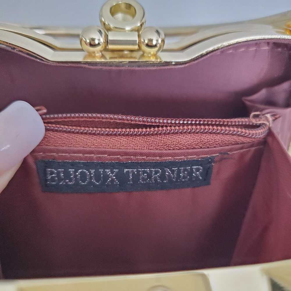 Bijoux Terner Brown & Gold Mini Handbag - image 8