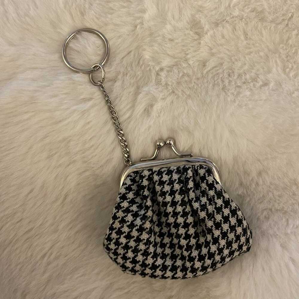 Vintage Plaid Handbag With Mini Coin Purse Key Ch… - image 7