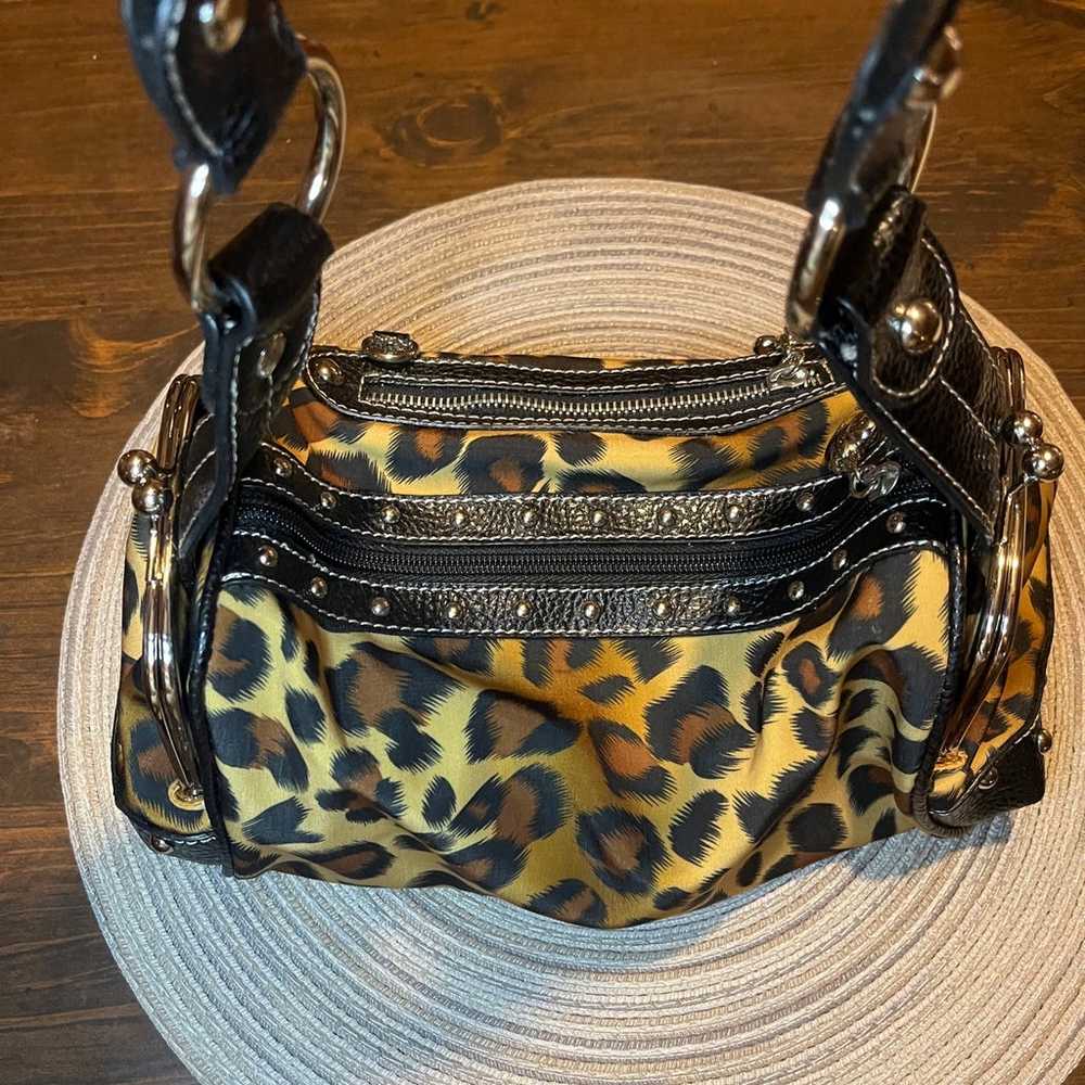 Small y2k leopard shoulder purse - image 2