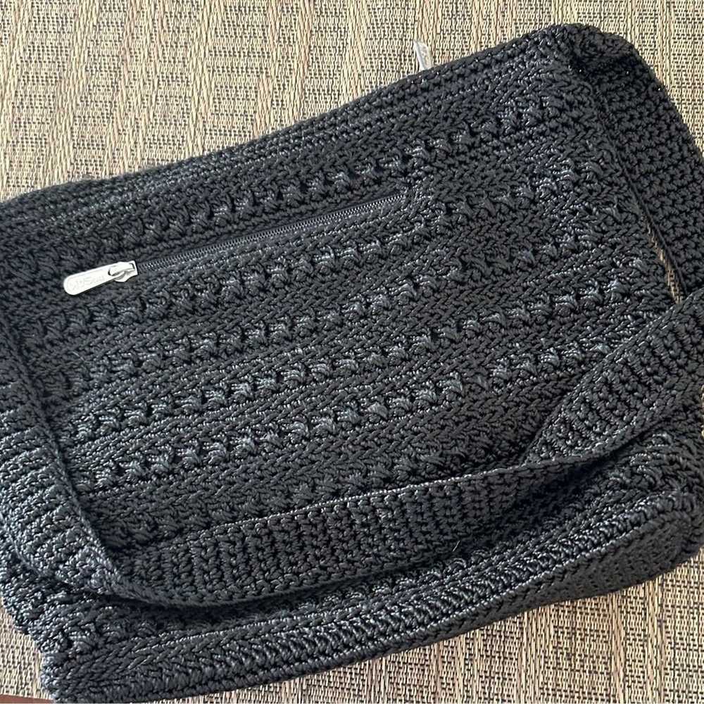 The Vintage Sak Black Crochet Crossbody Bag - image 3