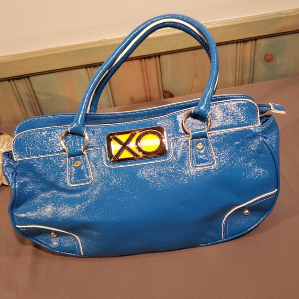 Bright Blue XOXO Vintage Purse - image 1