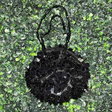 Vintage 90s Round Mini Beaded Handbag - image 1