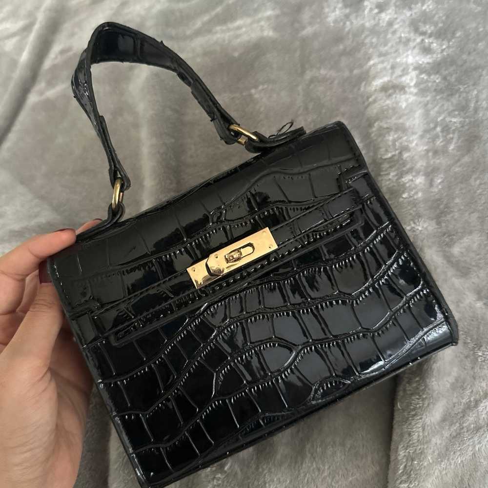 thrifted mini black purse - image 1