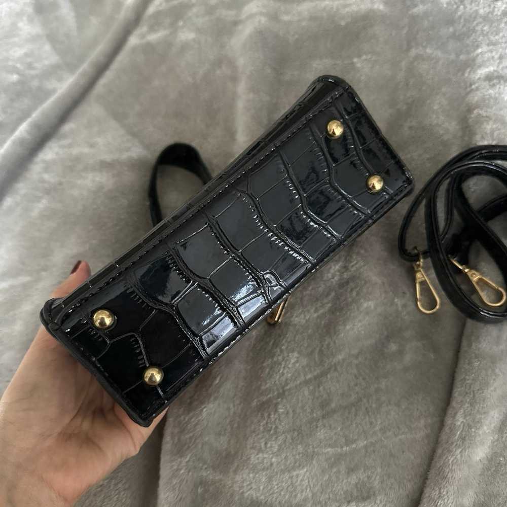 thrifted mini black purse - image 6