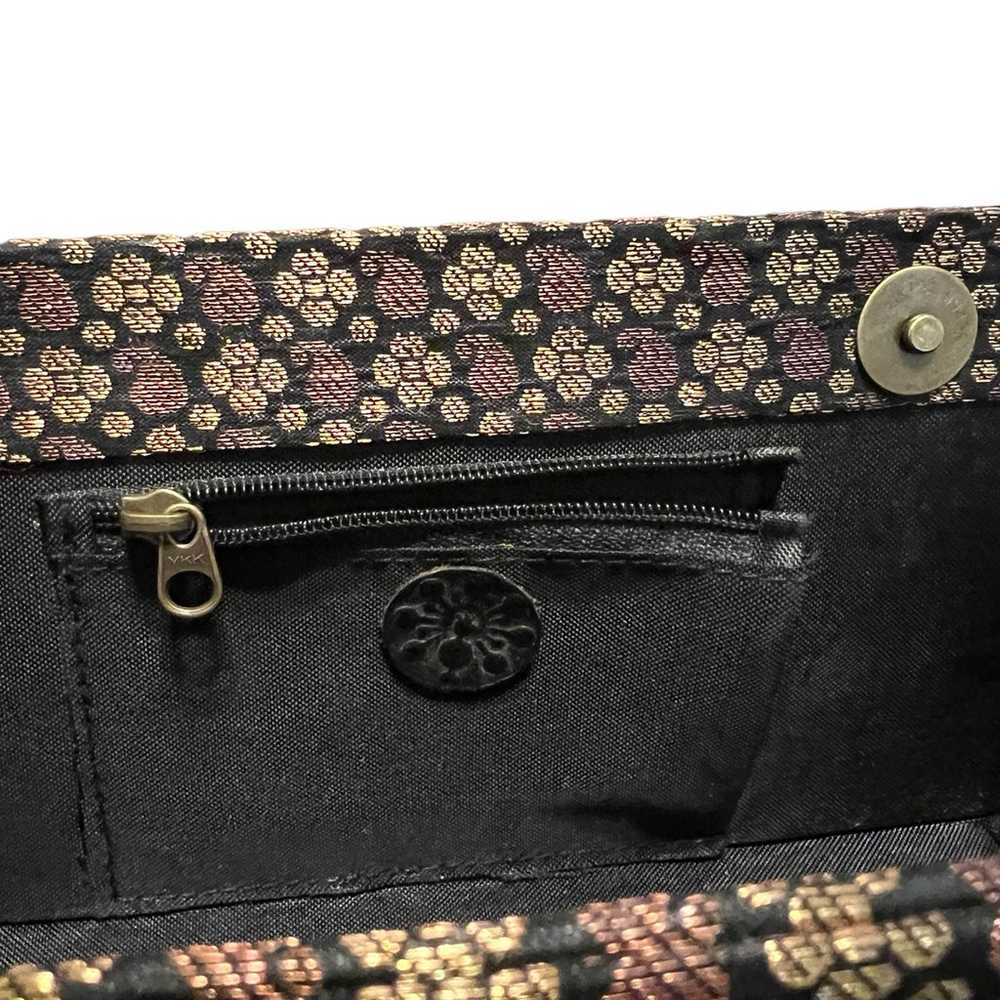 Vintage Brocade Patch Clutch Handbag - image 8